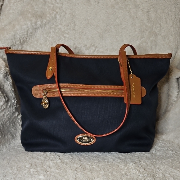 Coach Nylon Sawyer Tote Bag - Picture 1 of 9